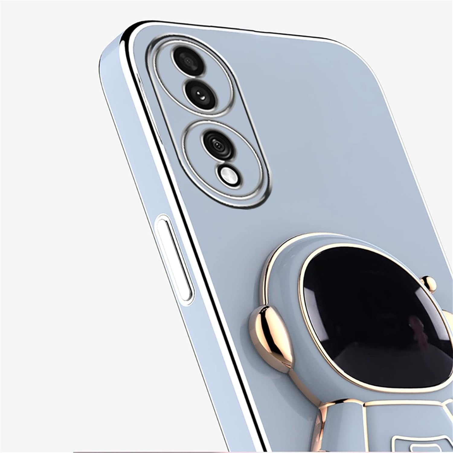 Husa Telefon 2in1, Compatibila Huawei P60 Pro, Carcasa TPU cu Suport Inclus Tip Astronaut, Protectie Camere, Albastru