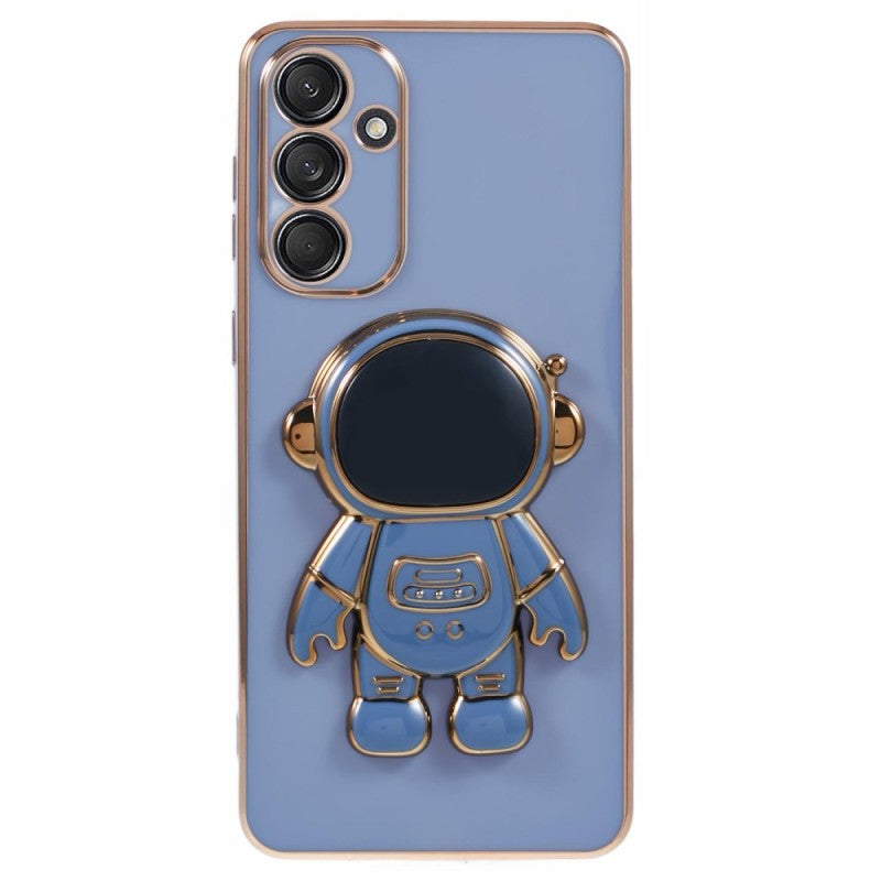 Husa Telefon 2in1, Compatibila Samsung Galaxy S24, Carcasa TPU cu Suport Inclus Tip Astronaut, Protectie Camere, Albastru