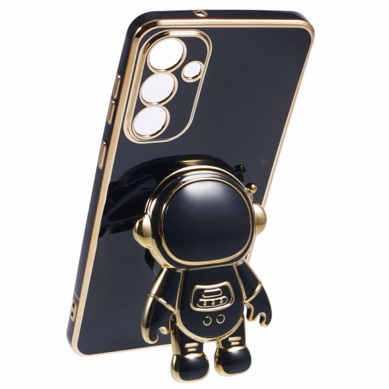 Husa Telefon 2in1, Compatibila Samsung Galaxy S24 Plus, Carcasa TPU cu Suport Inclus Tip Astronaut, Protectie Camere, Negru