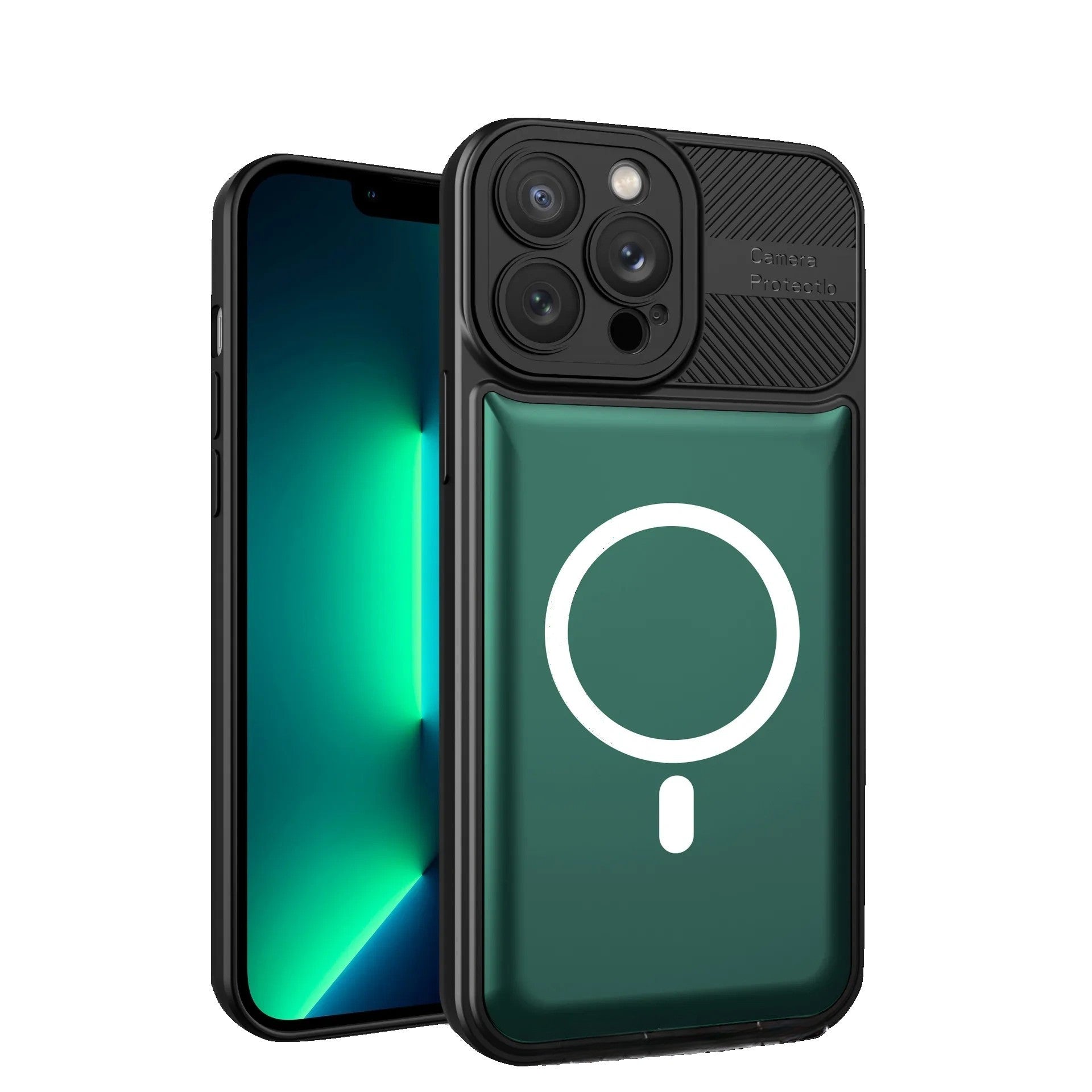 Husa Urban Armor pentru Samsung S21 FE 5G Verde inchis, Suport Auto Magnetic, Protectie Antisoc