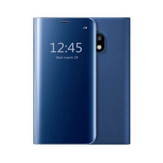 Husa Xiaomi Redmi Note 9 Pro Flip Cover Oglinda Albastru