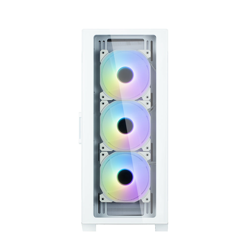 CARCASA Zalman "i3 Neo", middle tower, gaming, fara sursa, suporta 8xfan, 4xfan inclus, USB 3.1 gen1 x 2, USB 2.0x1, audio+mic, 7 sloturi expansiune, alb, "i3 NEO ARGB White"