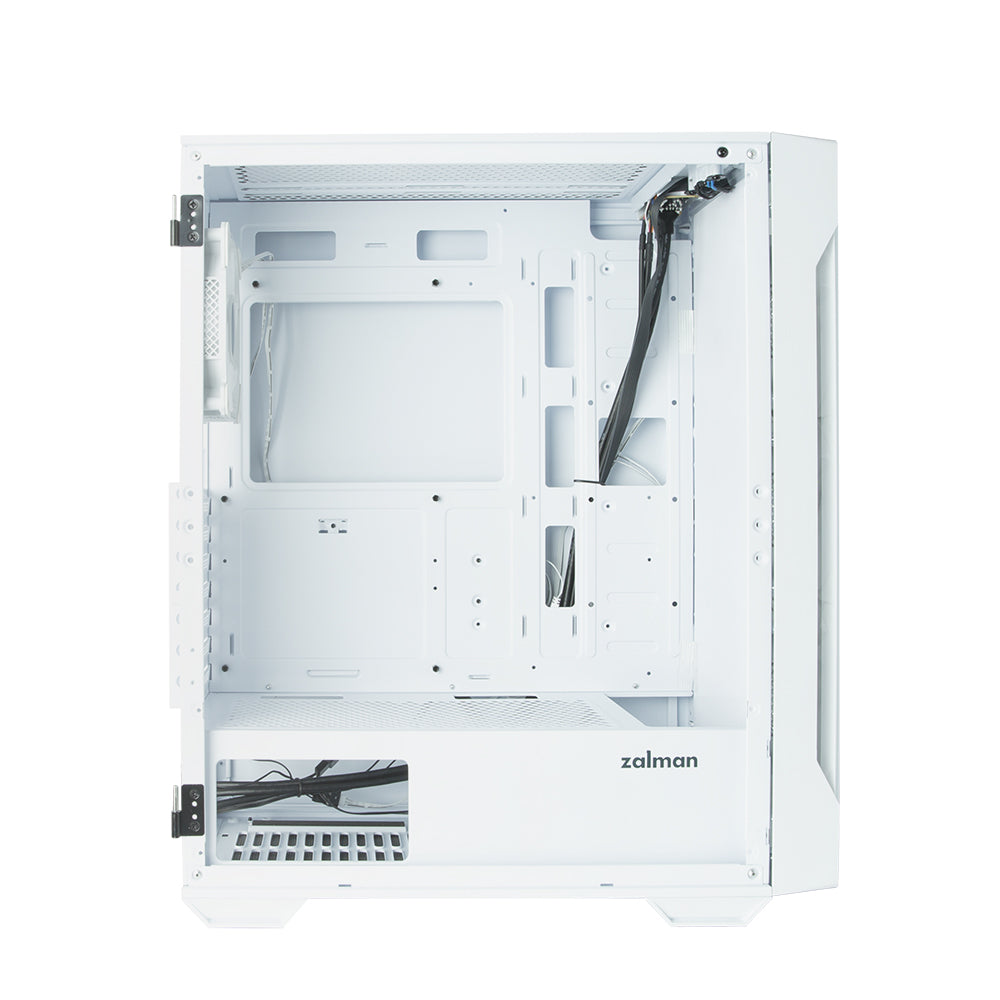 CARCASA Zalman "i3 Neo", middle tower, gaming, fara sursa, suporta 8xfan, 4xfan inclus, USB 3.1 gen1 x 2, USB 2.0x1, audio+mic, 7 sloturi expansiune, alb, "i3 NEO ARGB White"