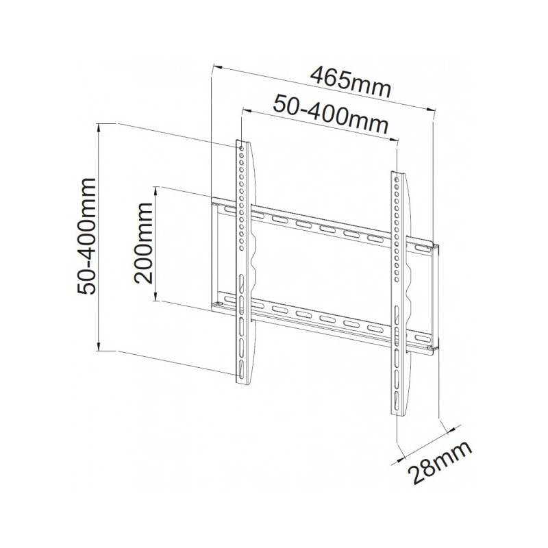 Techly Wandhalterung LCD TV LED 23"-55" Slim fixed weiß "ICA-PLB-162MW"