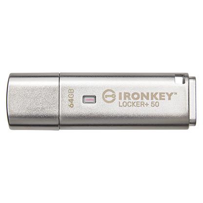 64GB IronKey Locker Plus 50 AES Encrypted, USBtoCloud, "IKLP50/64GB"