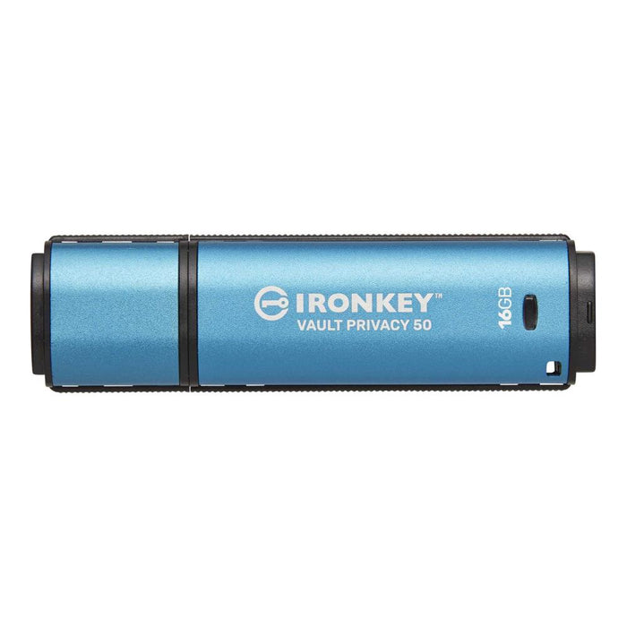 Kingston 16GB IronKey Vault Privacy 50 AES-256 Encrypted, FIPS 197, "IKVP50/16GB" – Memorii USB