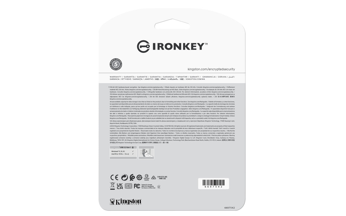 Stick USB Kingston IronKey Vault Privacy 50C, 32GB, USB-C (Albastru) 