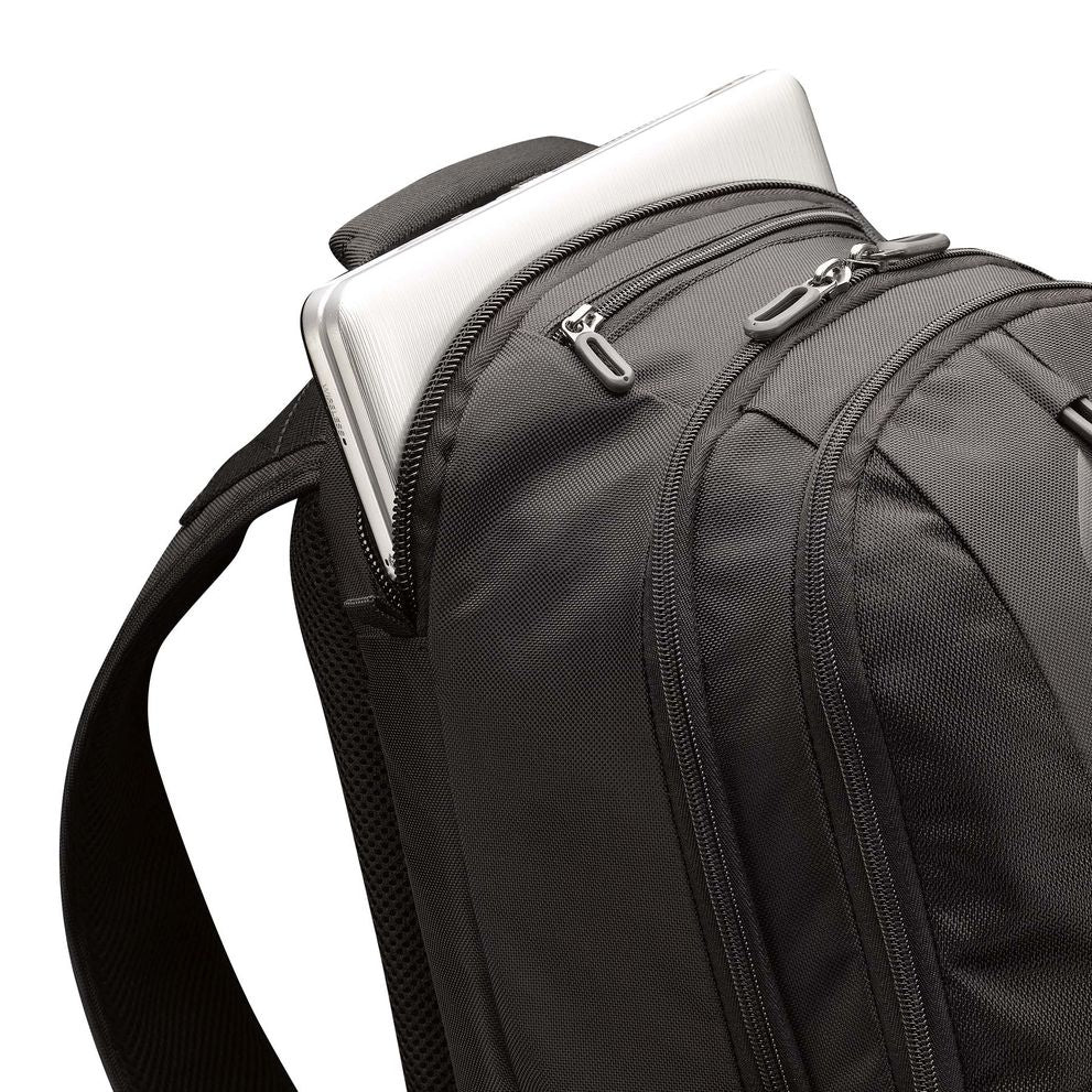 RUCSAC CASE LOGIC, pt. notebook de max. 17.3 inch, 2 compartimente, buzunar frontal x 3 | buzunar lateral x 2 | buzunar dorsal, waterproof, nylon, negru, "RBP-217 BLACK" 3205285