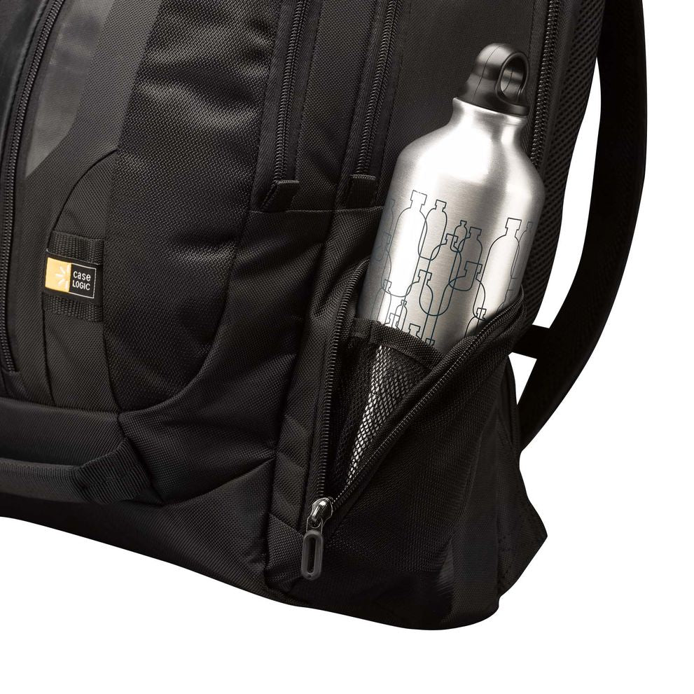 RUCSAC CASE LOGIC, pt. notebook de max. 17.3 inch, 2 compartimente, buzunar frontal x 3 | buzunar lateral x 2 | buzunar dorsal, waterproof, nylon, negru, "RBP-217 BLACK" 3205285