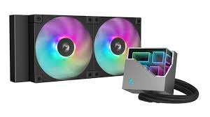 DeepCool "LT 240ARGB", skt. Intel si AMD, racire cu lichid, 2 x 120mm, 600 - 2400 RPM, iluminare RGB, negru "R-LT240-BKAMNC-G-1"