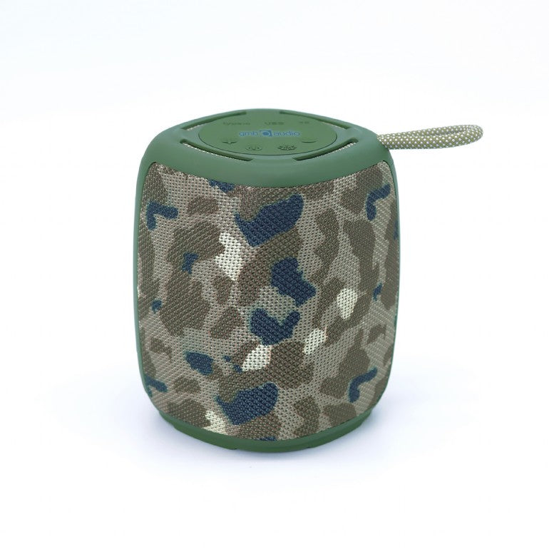 BOXE GEMBIRD portabile bluetooth, RMS: 5W, baterie 1200mAh, microSD, USB, FM-radio, LED light, BT v5.1, 111x111x134mm, 530 grame, camo, "SPK-BT-LED-03-CM"