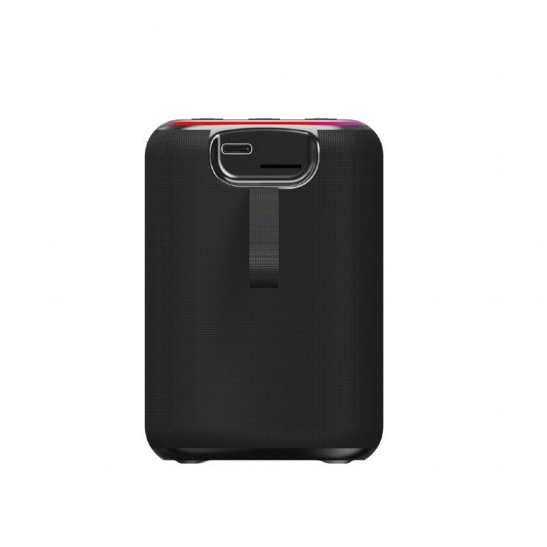 BOXE GEMBIRD portabile bluetooth, RMS: 5W, baterie 800mAh, microSD, FM-radio, LED light, BT v5.3, 76x76x115mm, 350 grame, black, "SPK-BT-LED-08S"