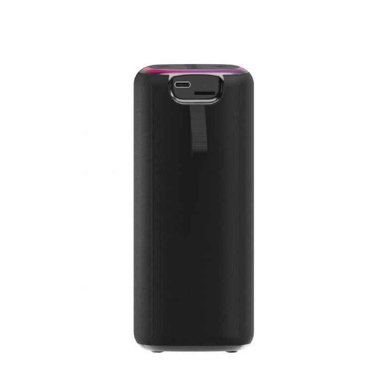 BOXE GEMBIRD portabile bluetooth, RMS: 10W (5W x 2), baterie 1200mAh, microSD, FM-radio, LED light, BT v5.3, 76x76x180mm, 530 grame, black, "SPK-BT-LED-08L"