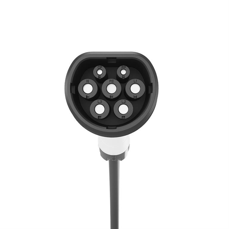 CABLU incarcare auto EV GEMBIRD, Type 2 (T) la Type 2 (M), 16A, trifazat, 11KW, cablu 5x2.5mm2 + 1x0.75mm2, IP55, 8m, black, "EV-T2MF-11KW-8M"