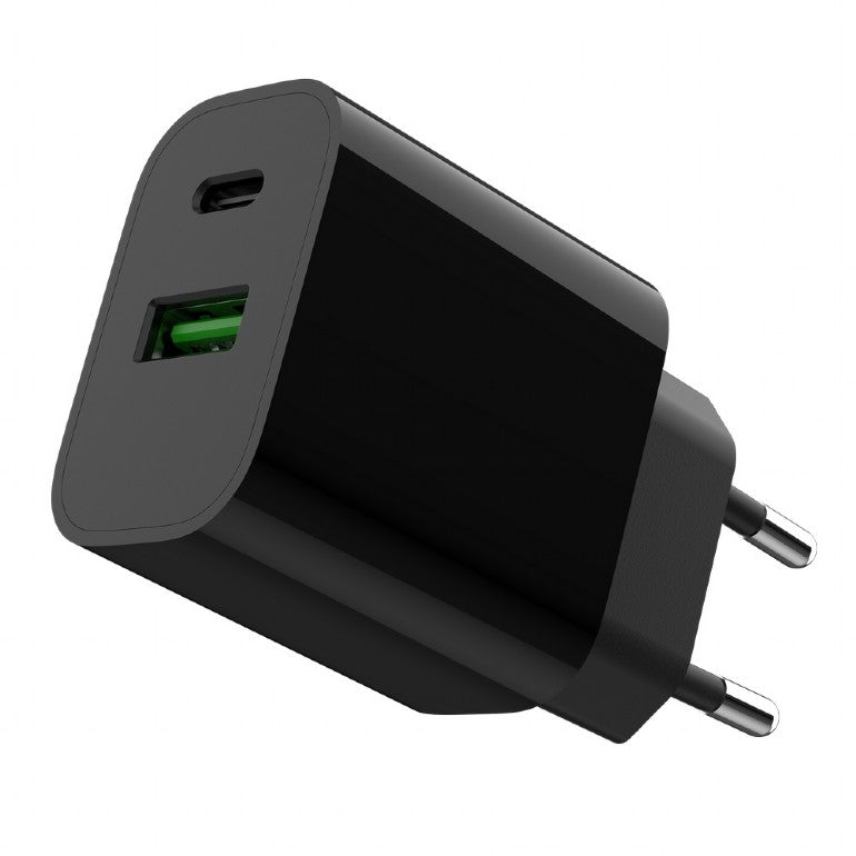 ALIMENTATOR retea 220V GEMBIRD, universal, 1 x USB-A QC3.0 + 1 x USB-C 3A , max. 20W PD, protectie: scurtcircuit, supraincarcare, supratensiune, supraincalzire, negru, "TA-UC-PDQC20-01-BK"