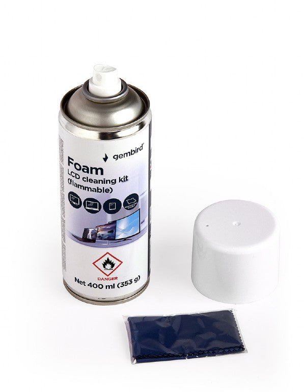 SPRAY curatare cu spuma, GEMBIRD, 400 ml, "CK-LCD-08"