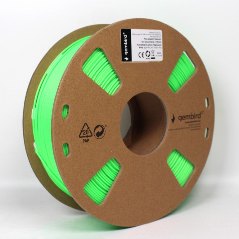FILAMENT GEMBIRD pt. imprimanta 3d, PETG, 1.75mm diamentru, 1Kg / bobina, topire 220-260 grC, green, "3DP-PETG1.75-01-G"
