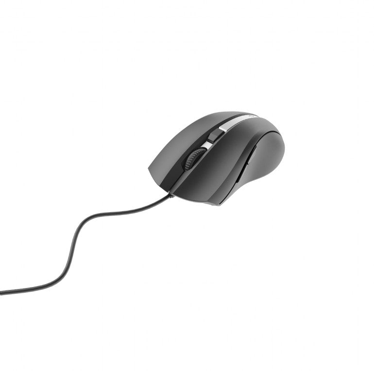 MOUSE GEMBIRD, PC sau NB, cu fir, USB, laser, 2400 dpi, butoane/scroll 6/1, cablu 1.8m, negru-argintiu, "MUS-GU-02"