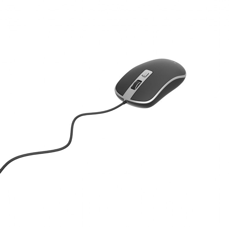 MOUSE GEMBIRD, PC sau NB, cu fir, USB, optic, 1200 dpi, butoane/scroll 4/1, cablu 1.35m, negru-argintiu, "MUS-4B-06-BS"