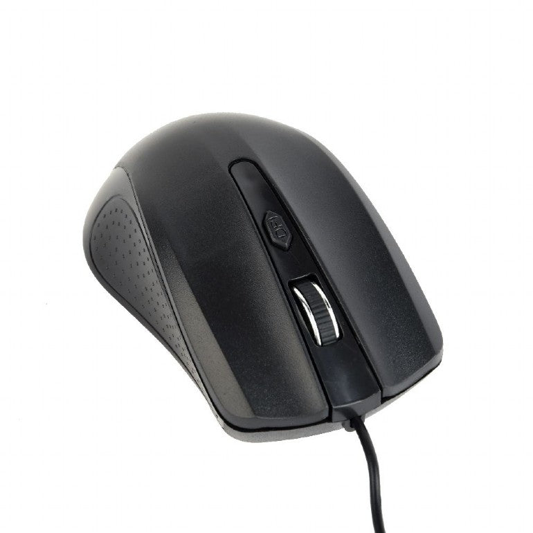 MOUSE GEMBIRD, PC sau NB, cu fir, USB, optic, 1200 dpi, butoane/scroll 4/1, cablu 1.8m, negru, "MUS-4B-01L"