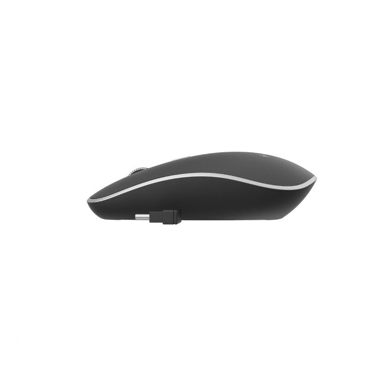MOUSE GEMBIRD, PC sau NB, wireless, 2.4GHz, optic, 1600 dpi, butoane/scroll 4/1, silent, USB-C, negru, "MUSW-4BSC-01"