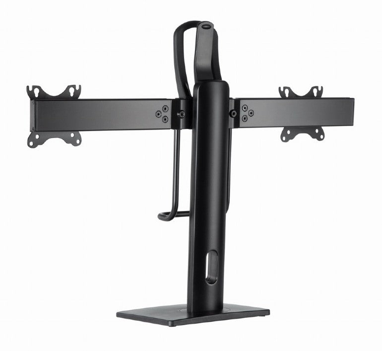 SUPORT de birou Gembird, pt 2 TV/monitor plat, diag. max 17-27 inch, rotatie, inclinare, pivotare, max 6 kg, inaltime 245-400mm, "MS-D2-01"