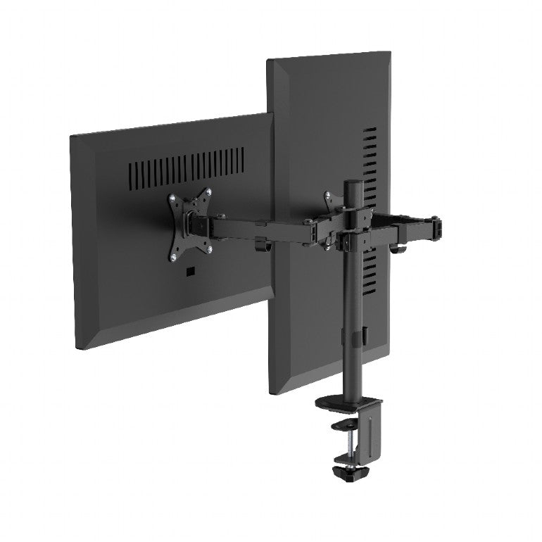 SUPORT de birou Gembird, pt 2 TV/monitor plat, diag. max 32 inch, rotatie, inclinare, pivotare, orizontal, vertical, max 2x9 kg, "MA-D2-03"