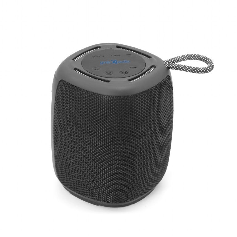 BOXE GEMBIRD portabile bluetooth, RMS: 5W, baterie 1200mAh, microSD, USB, FM-radio, LED light, BT v5.1, 111x111x134mm, 530 grame, black, "SPK-BT-LED-03-BK"
