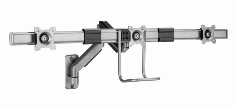 SUPORT de perete GEMBIRD, pt 3 TV/monitor plat, diag. max 17" - 27", rotatie, inclinare, pliere, 1 ~ 6 kg, "MA-WA3-01"
