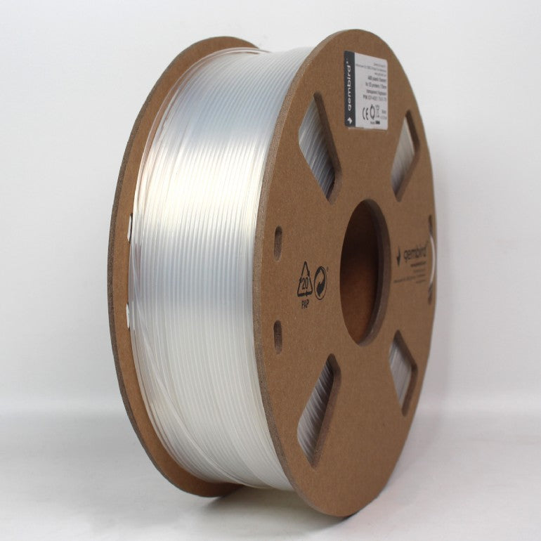 FILAMENT Gembird pt. imprimanta 3d, ABS, 1.75mm diamentru, 1Kg / bobina, aprox. 400m, topire 225-240 grC, transparent, 