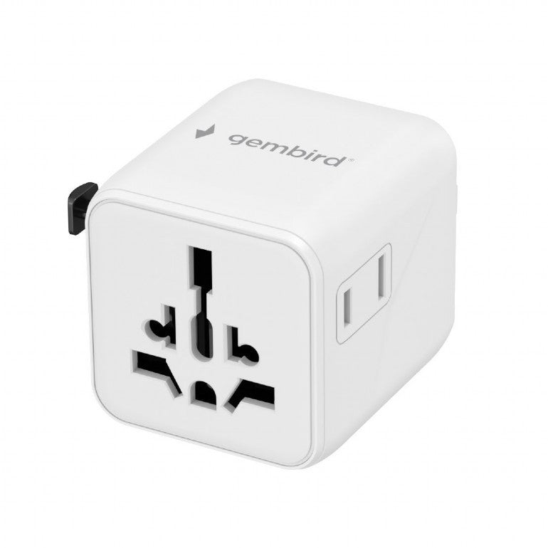 ADAPTOR GEMBIRD, universal, conectori: US/UK/EU/AU, siguranta 10A, max. 2500W, alb, "TPA-INT-01-W"