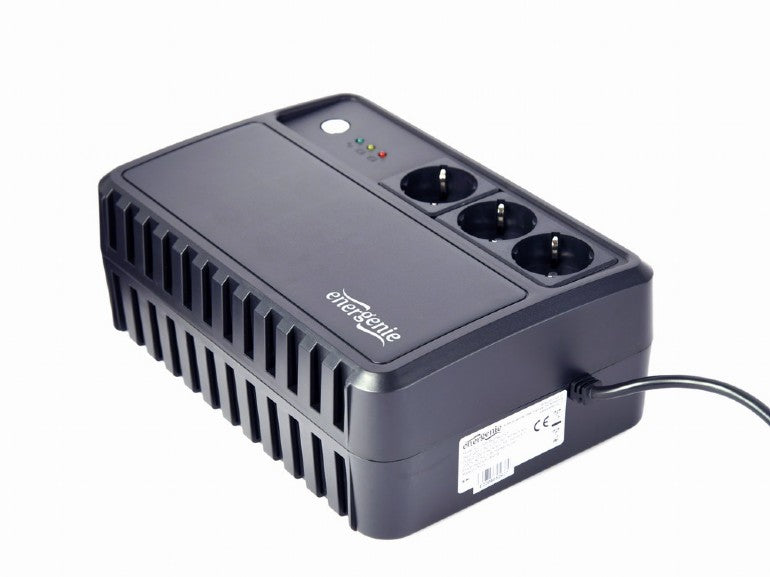 UPS GEMBIRD, Line Int. , brick, 800VA/480W, AVR, Schuko x 3, 1 x baterie 12V/8Ah, LED, back-up 1 - 10 min., montabil pe perete, "EG-UPS-3SDT800-01"