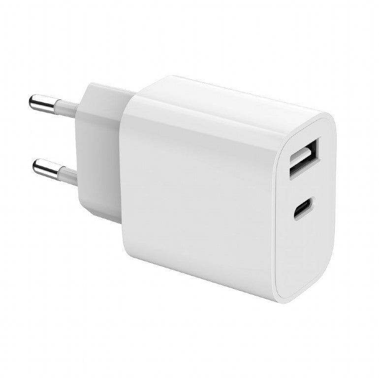 ALIMENTATOR retea 220V GEMBIRD, universal, 1 x USB Type-C 2.4A , 1 x USB-A maxim 2.4A, protectie: scurtcircuit, supraincarcare, alb, "TA-UC-2AC12-01"