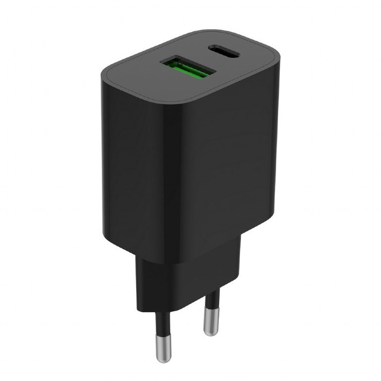 ALIMENTATOR retea 220V GEMBIRD, universal, 1 x USB-A QC3.0 + 1 x USB-C 3A , max. 20W PD, protectie: scurtcircuit, supraincarcare, supratensiune, supraincalzire, negru, "TA-UC-PDQC20-01-BK"