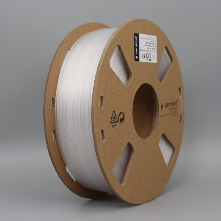 FILAMENT Gembird pt. imprimanta 3d, PETG, 1.75mm diamentru, 1Kg / bobina, topire 220-260 grC, natural, 