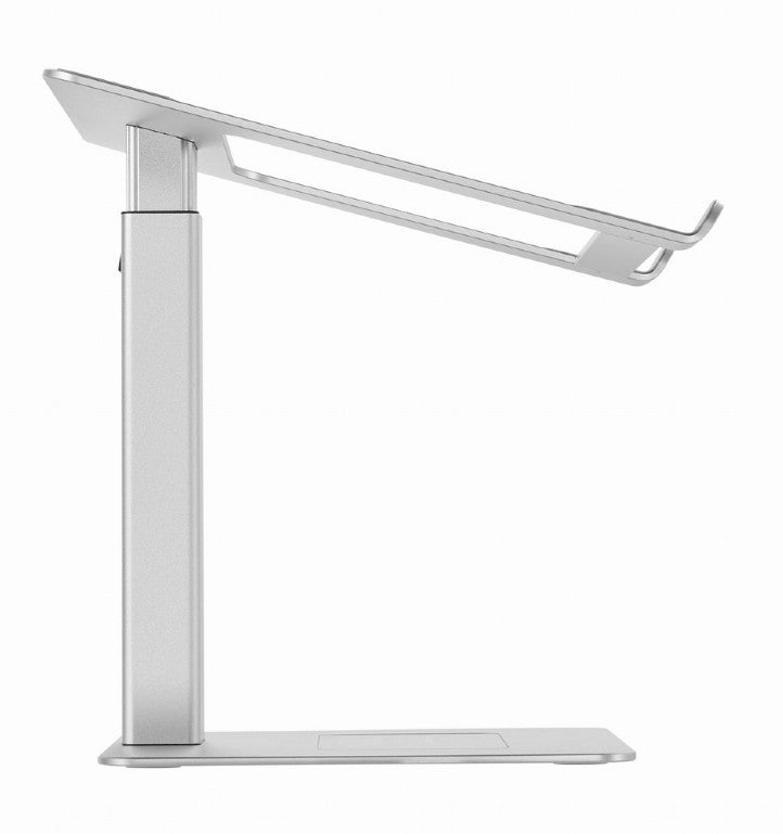 STAND GEMBIRD notebook 15.6", reglare inaltime: 225-380mm, suporta greutate: 5Kg, tampon silicon, aluminiu, silver, "NBS-D1-02"