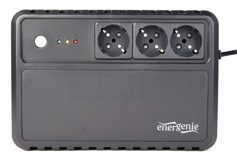 UPS GEMBIRD, Line Int. , brick, 800VA/480W, AVR, Schuko x 3, 1 x baterie 12V/8Ah, LED, back-up 1 - 10 min., montabil pe perete, "EG-UPS-3SDT800-01"