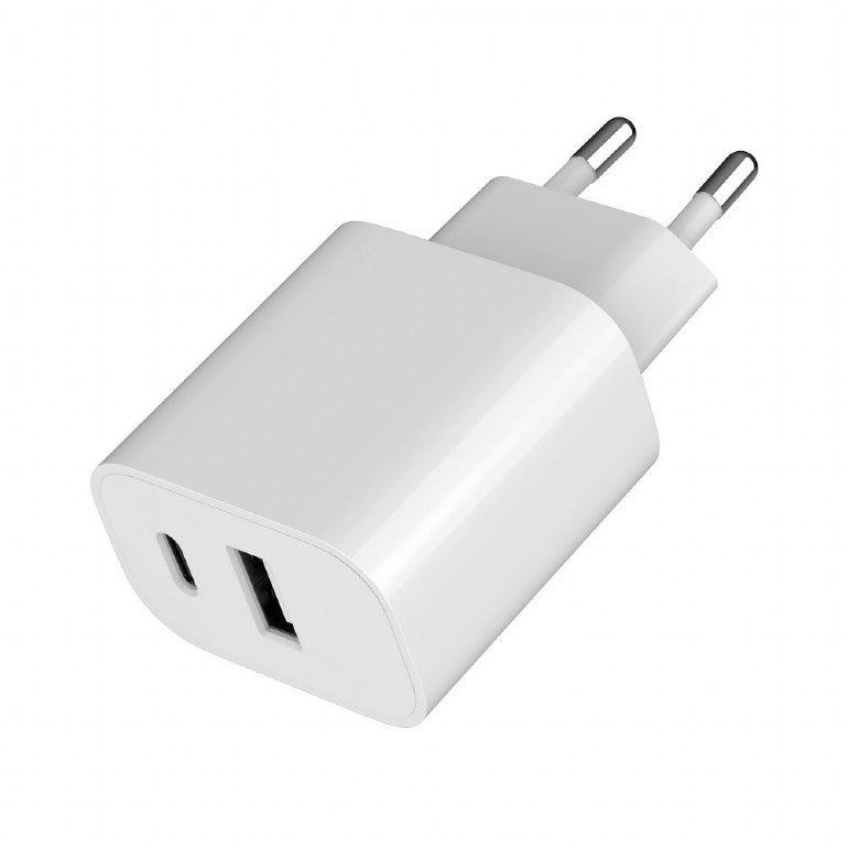 ALIMENTATOR retea 220V GEMBIRD, universal, 1 x USB Type-C 2.4A , 1 x USB-A maxim 2.4A, protectie: scurtcircuit, supraincarcare, alb, "TA-UC-2AC12-01"