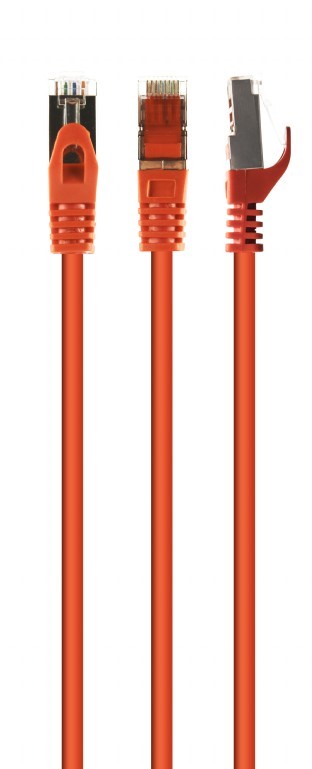 PATCH CORD S/FTP GEMBIRD Cat6a, LSZH, cupru, 0.25 m, portocaliu, AWG27, dublu ecranat "PP6A-LSZHCU-O-0.25M"