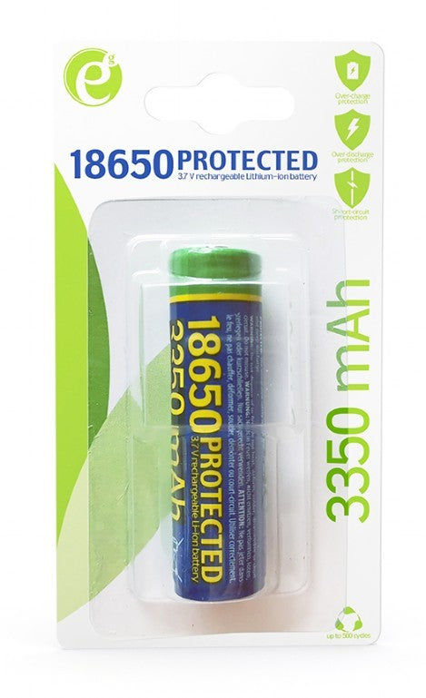 ACUMULATOR GEMBIRD 18650, 3.7V NiMH 3350mAh, 1 buc., dedicate pt. lanterne si creion optic, "EG-BA-18650/3350"