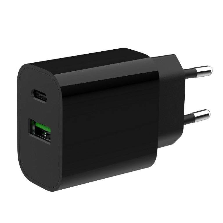 ALIMENTATOR retea 220V GEMBIRD, universal, 1 x USB-A QC3.0 + 1 x USB-C 3A , max. 20W PD, protectie: scurtcircuit, supraincarcare, supratensiune, supraincalzire, negru, "TA-UC-PDQC20-01-BK"