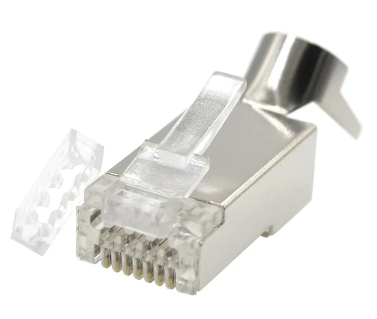 MUFA RJ-45 Gembird pt. cablu FTP/SFTP, Cat7, RJ-45 (T) | RJ-45 (T) tip pass-through, ecranat, plastic cu metal, 10 buc