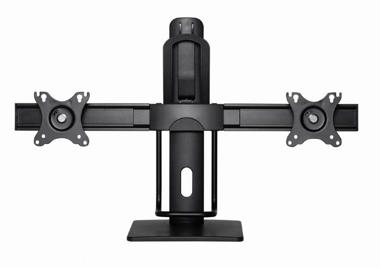 SUPORT de birou Gembird, pt 2 TV/monitor plat, diag. max 17-27 inch, rotatie, inclinare, pivotare, max 6 kg, inaltime 245-400mm, "MS-D2-01"