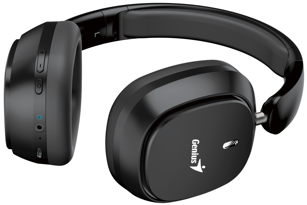 CASTI Genius, "HS-820BT", wireless, cu fir, standard, utilizare multimedia, smartphone, microfon pe casca, conectare prin Bluetooth 5.4, USB-C, negru, "31710038400", (timbru verde 0.8 lei)