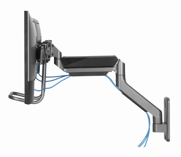 SUPORT de perete GEMBIRD, pt 3 TV/monitor plat, diag. max 17" - 27", rotatie, inclinare, pliere, 1 ~ 6 kg, "MA-WA3-01"