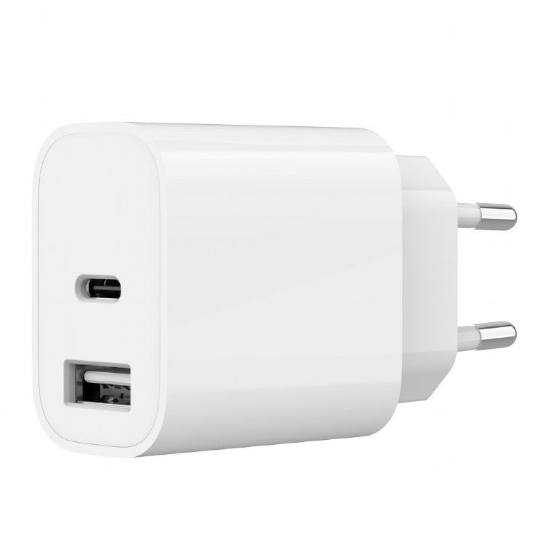 ALIMENTATOR retea 220V GEMBIRD, universal, 1 x USB Type-C 2.4A , 1 x USB-A maxim 2.4A, protectie: scurtcircuit, supraincarcare, alb, "TA-UC-2AC12-01"