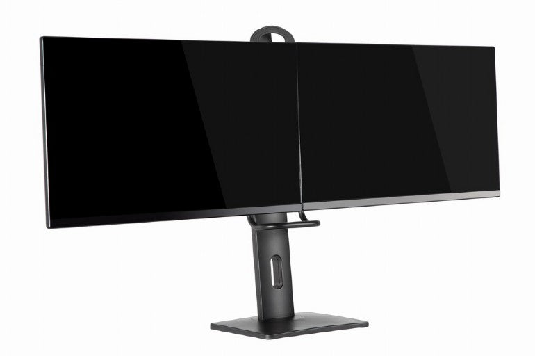 SUPORT de birou Gembird, pt 2 TV/monitor plat, diag. max 17-27 inch, rotatie, inclinare, pivotare, max 6 kg, inaltime 245-400mm, "MS-D2-01"
