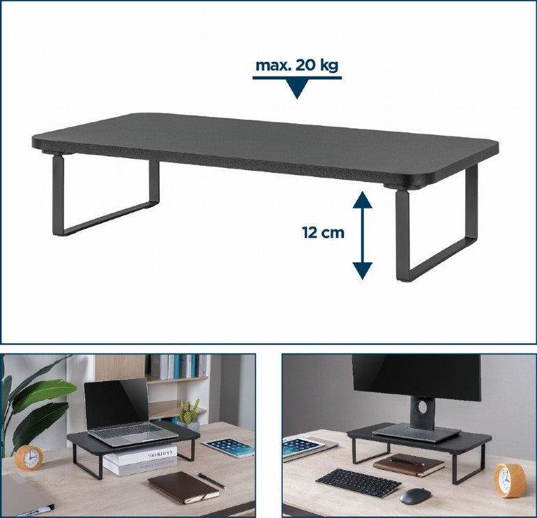 MASA Gembird, pt TV/monitor, max 20 Kg, dimensiune, 500x260x122mm, rectangular, black, 