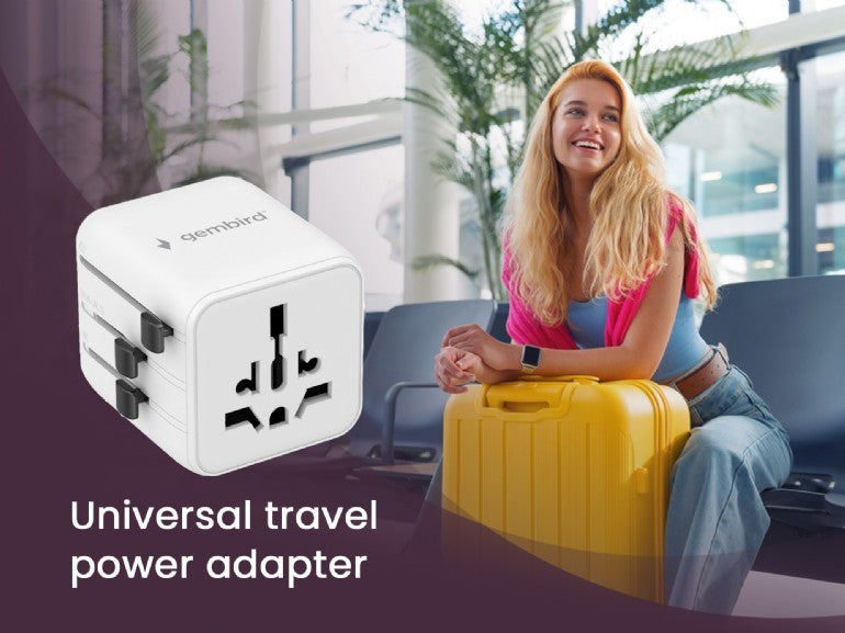 ADAPTOR GEMBIRD, universal, conectori: US/UK/EU/AU, siguranta 10A, max. 2500W, alb, "TPA-INT-01-W"