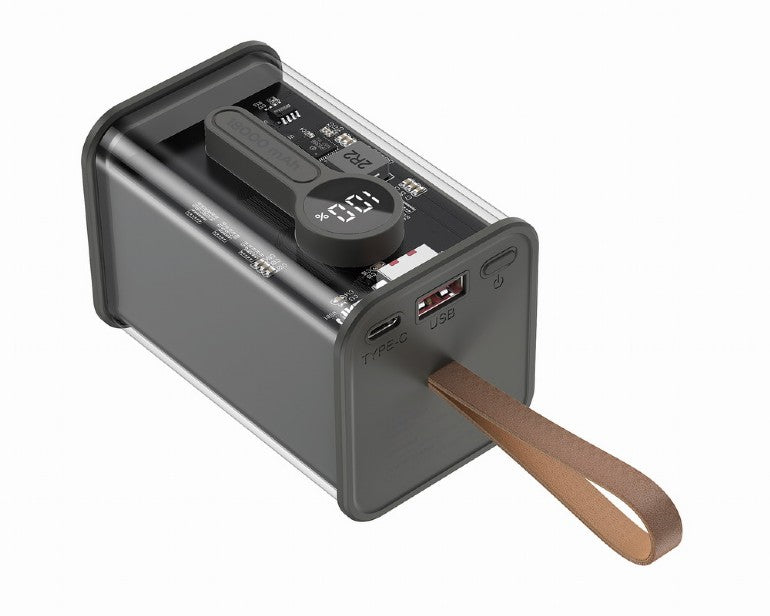 POWER BANK GEMBIRD 18000mAh, 20W , 1 x USB; 1 x USB Type-C, digital display pt. status baterie, max. 3A, transparent, negru, "PB18-TQC3-01"